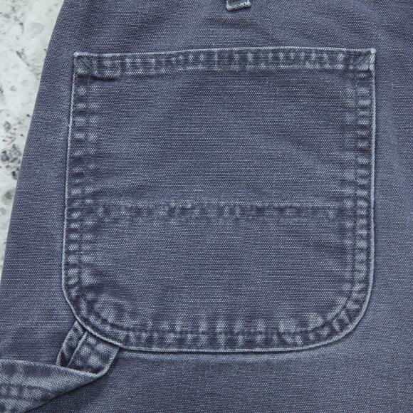 RARE Vintage Carhartt B25 PTB Petrol Blue - Grey Carpenter Shorts 30x8 - Picture 3 of 14